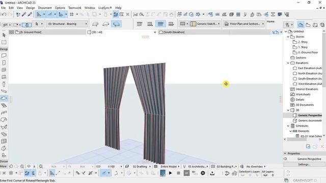 Creating Curtains with ArchiCAD 23