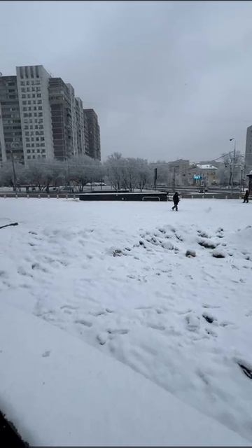 Зима в Москве.