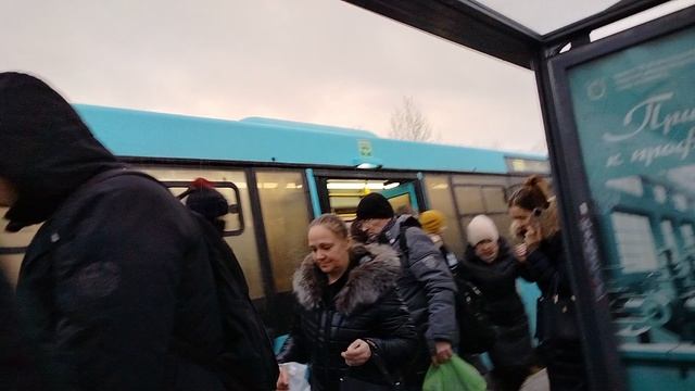 4 марта 2025 г. Автобус 96 маршрут МАЗ-203.947 38037 Железнодорожная станция Обухово