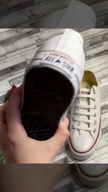 Converse Белые низкие