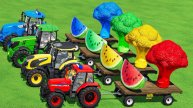 ЦВЕТНЫЕ Машинки| Тракторы|Грузовики|Мотоциклы|Яркие ЦВЕТА |Разноцветные ПРЕДМЕТЫ |видео для ДЕТЕЙ