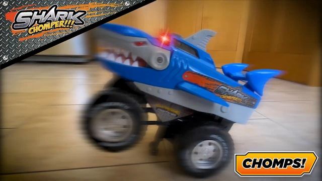 Supreme Machines' T-Rex, Gator, & Shark Chompers: Battery Operated Lights Sounds & Wheelies!