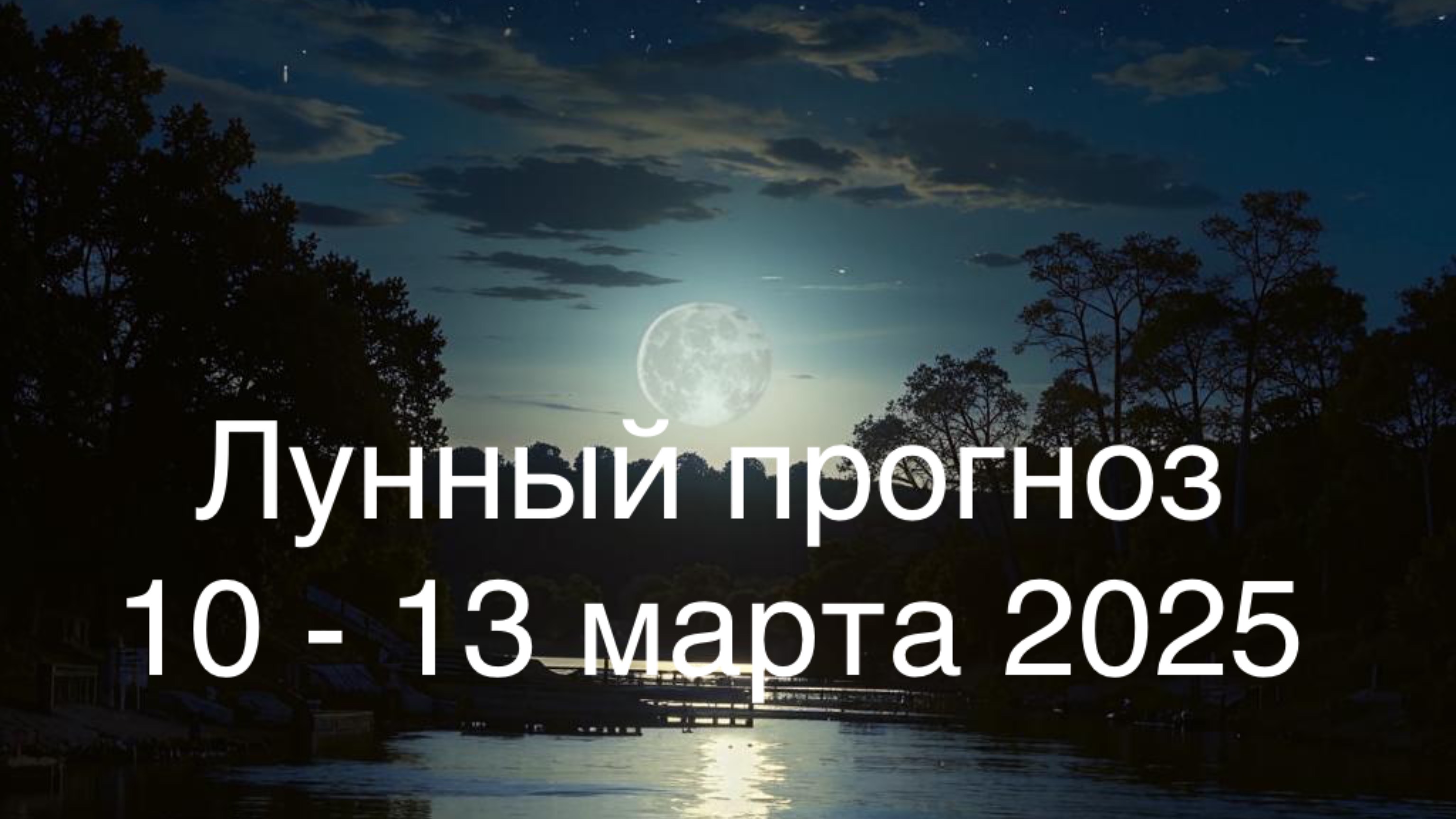 Лунный прогноз на 10-13 марта 2025 года.