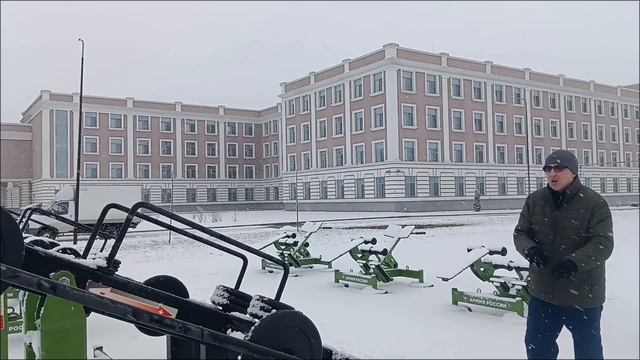 03-03-2025 Мартовская зима) вес на тренажёре 40 кг .Рывок и толчок одной рукой.