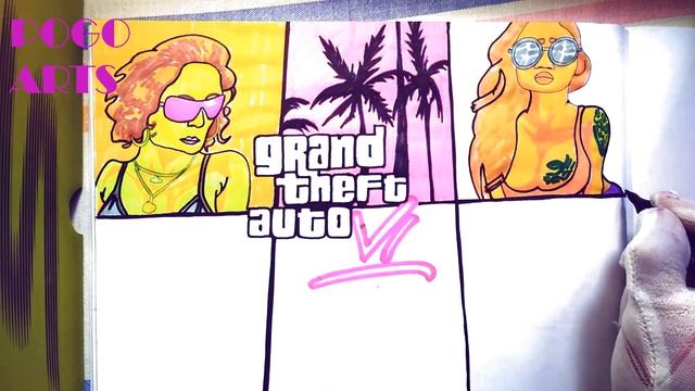 Drawing GTA VI / New Grand Theft Auto / GTA 6 Leak