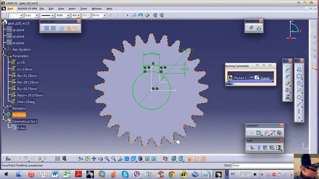 CATIA v5 | SPUR GEAR DESIGN (Part 2 - Part Design & Make Rendering)