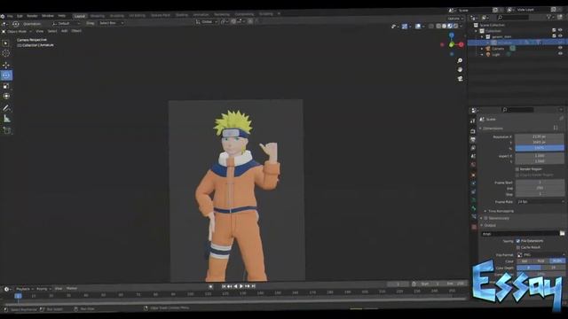[Blender/SpeedRender] Uzumaki Naruto #1