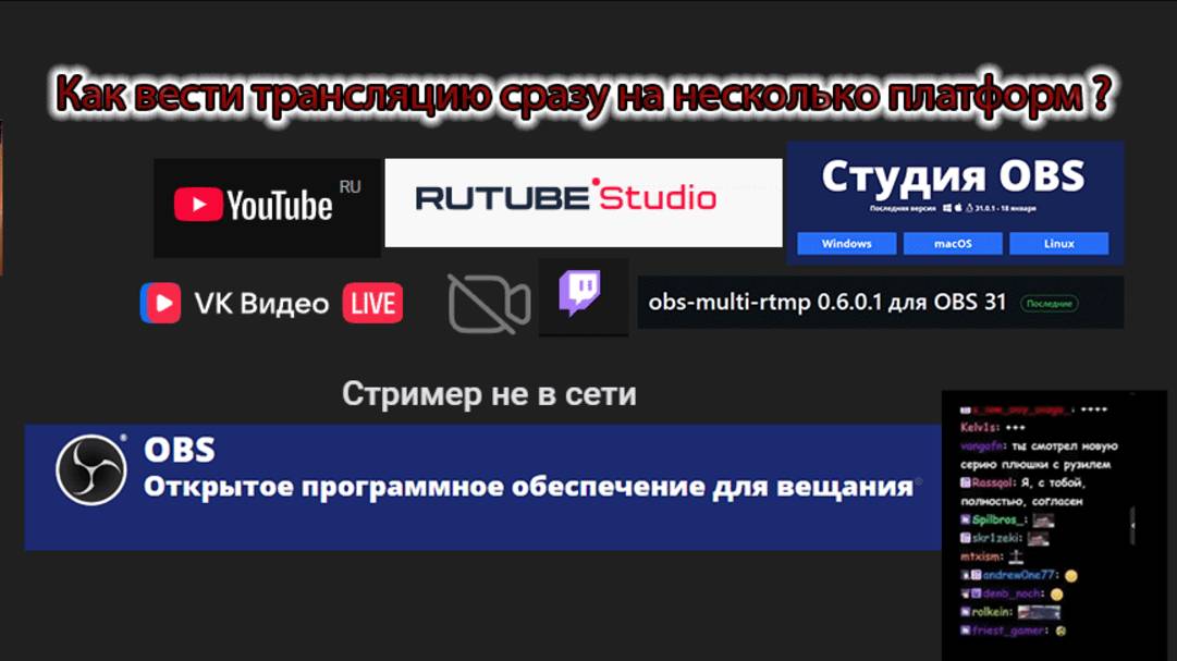 Как стримить сразу на несколько платформ?