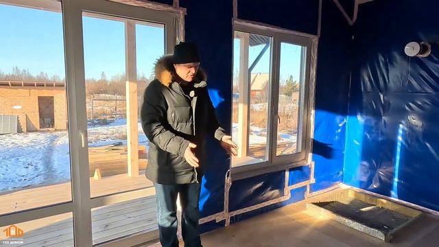 Каркасный дом 8х13.5м со вторым светом, антресольным этажом и террасой. Обзор построенного дома.