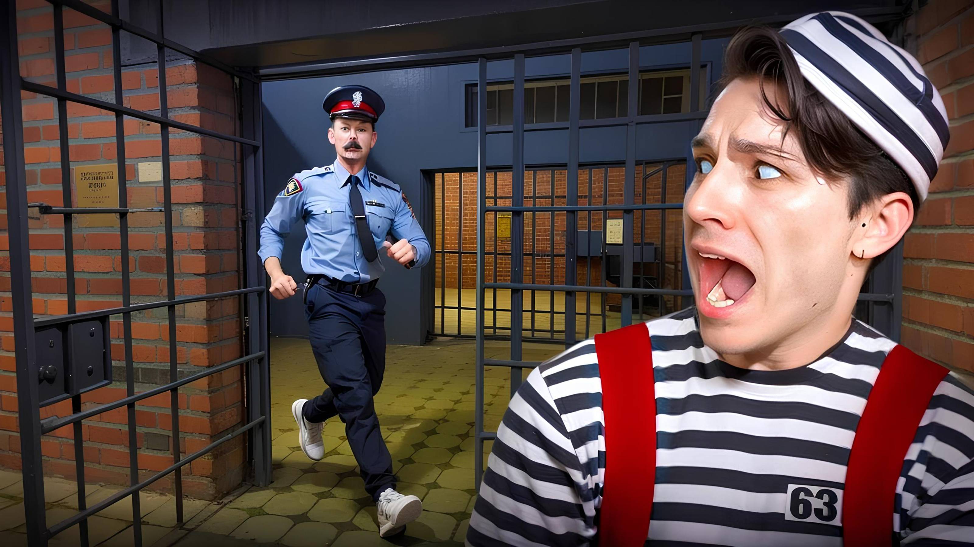 СБЕЖАЛ ОТ ЗЛОГО ПОЛИЦЕЙСКОГО ИЗ ТЮРЬМЫ!😱 НОВАЯ ИГРА – ПОБЕГ ПАЦАНА ИЗ ТЮРЬМЫ!👮♂️ ХОЛИ БАМ