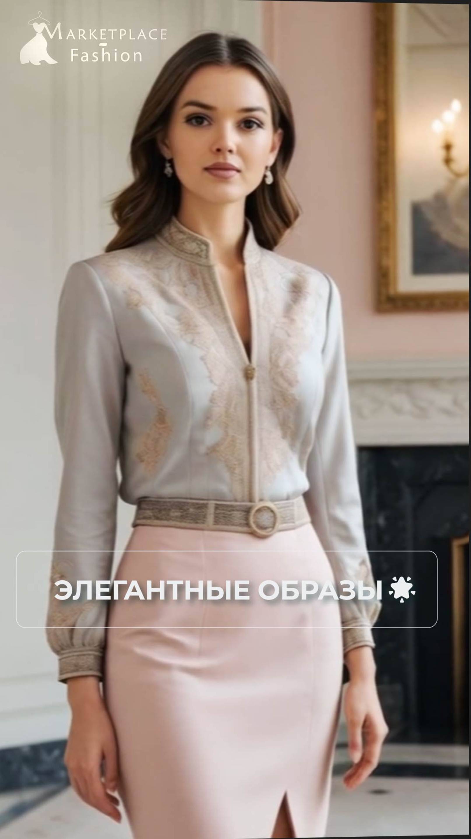 Элегантный офисный стиль: нежно-розовый + серый 🌸✨ Современные образы для работы  #fashion #style