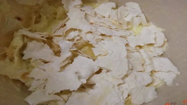 Сладкий рваный пирог из лаваша