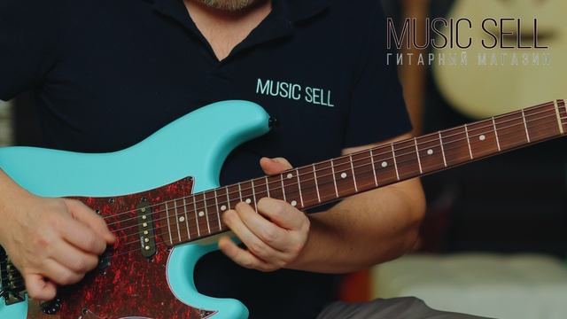 ЭЛЕКТРОГИТАРА SQOE STRATOCASTER BLUE SKY S-S-H SIA - MUSIC SELL