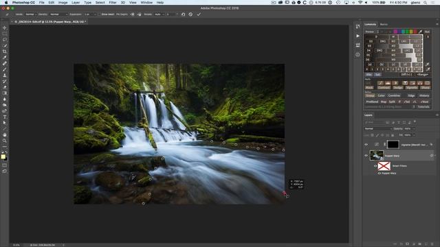 How to Use Puppet Warp in Photoshop to Change the Flow of Water