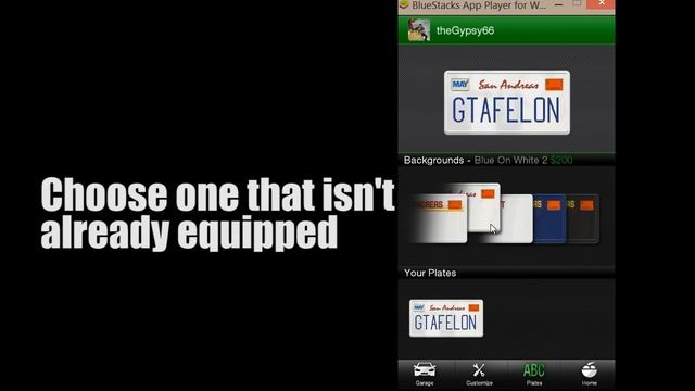 GTA V Online; getting custom plates via the iFruit app