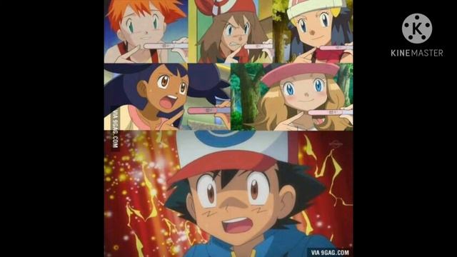 Dang Ash you jerk!|Ash gets the pokegirls pregnant😂