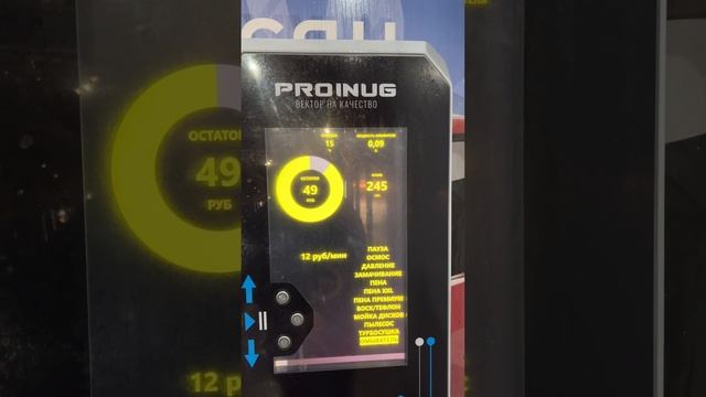 Функция подачи омывателя стекла, на мойке самообслуживания Proinug