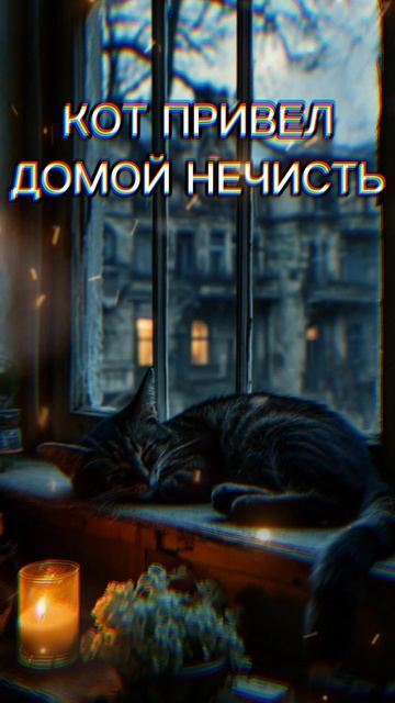 Страшная история «Кот привел домой нечисть» #популярное #рекомендации #ужасы #мистика