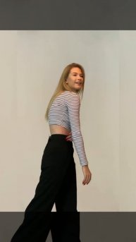 Лонгслив укороченный W002 белый