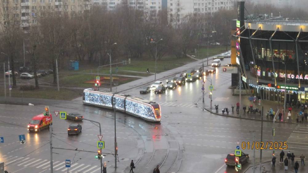 Новогодний Трамвай в февральской Москве