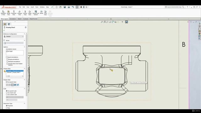 SolidWorks Drawings Part - 18  Show Hide Drawing Line