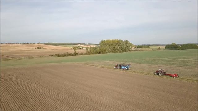 Semis de blé 2018 en grande largeur!  [Lemken solitaire 12- Case mx150 & 5130]
