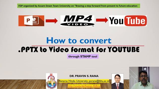 pptx to .mp4 video format for youtube