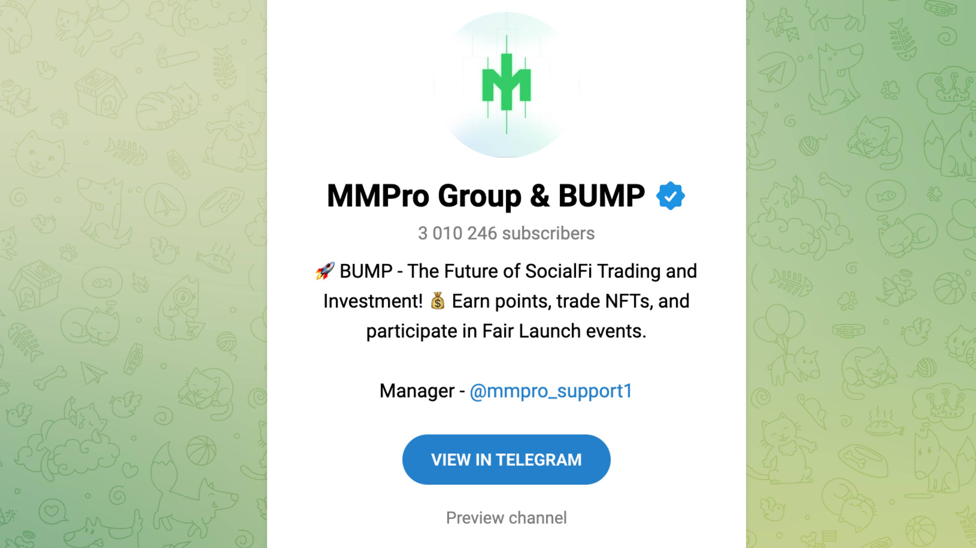 MMPro Group & BUMP - отзывы о телеграм канале | что представляет собой