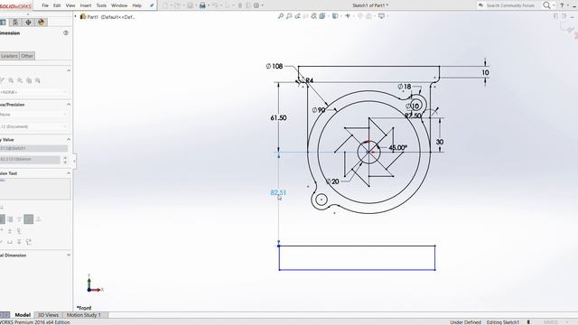 SOLIDWORKS Premium 2016 x64 Edition   Sketch1 of Part1   2022 10 25 14 11 56