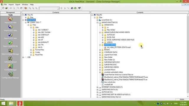 how to export data from leica total station to computer or laptop