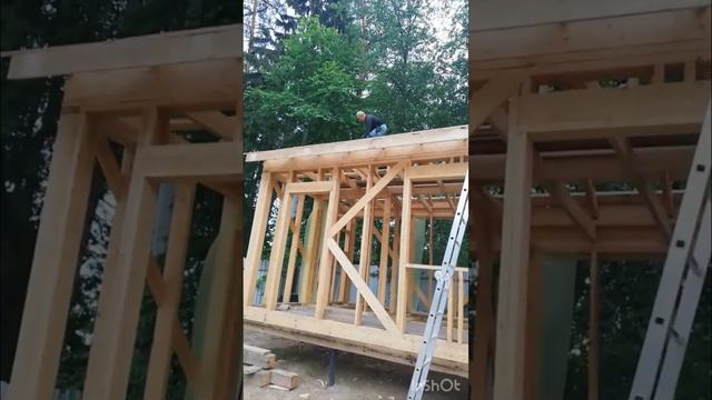 Каркасная дача 6*4 своими руками