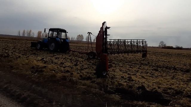 Борона зубовая гидрофицированная автоматическая 1-следовая «Сибирь» перевод в транспортное положени
