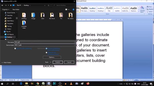 Ms Word to PDF | how to convert ms word to pdf | ms word to pdf