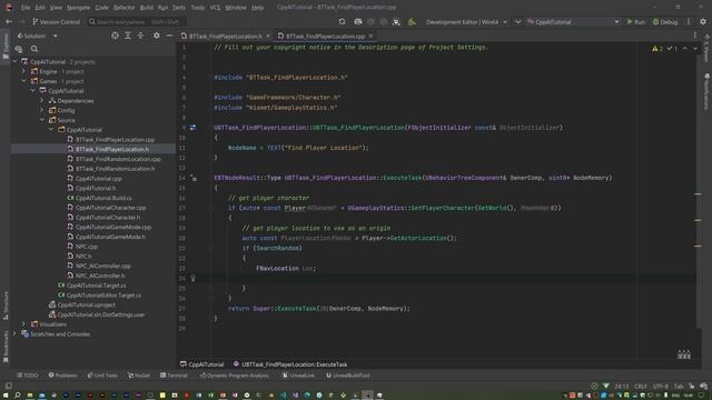 UE5 C++ AI Series Part 6: The UBTTask_FindPlayerLocation Task