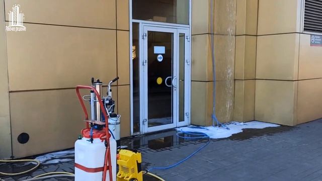 Мойка фасада вокзального комплекса г. Уфа