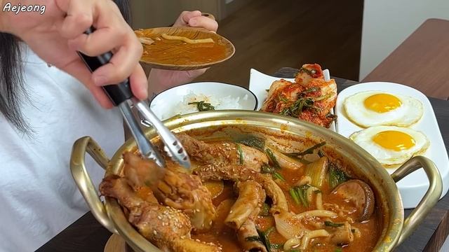 매콤칼칼 곱도리탕 먹방🍲Spicy Chicken Stew With Beef Tripe Mukbang Asmr