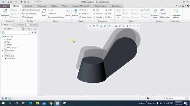 WING NUT  IN CREO PARAMETRIC ||  PRO/E  creo parametric part modeling