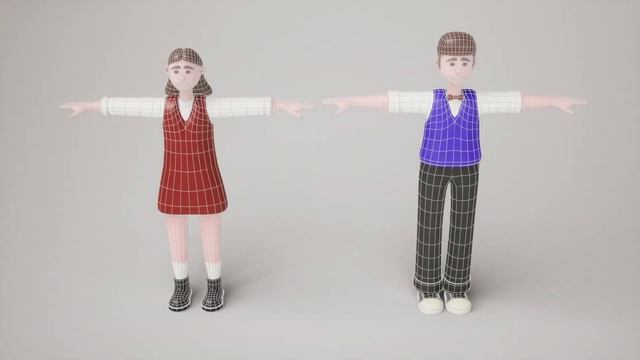 Musicians - 3D Characters,  Wireframe, Download