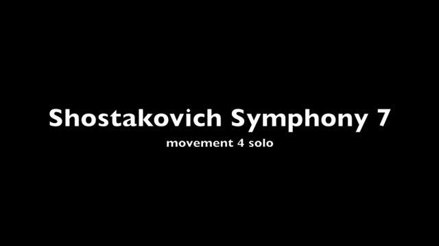 Shostakovich Symphony 7 Bass Clarinet excerpts