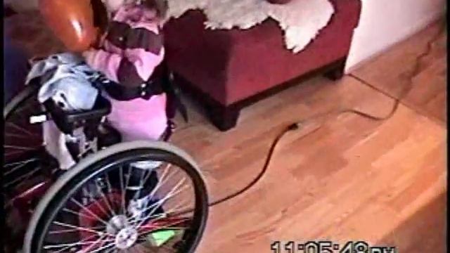 Ava and Her Vibrating Stander