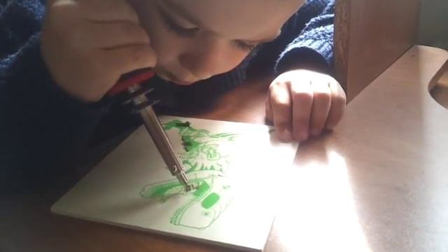 Занятия с ребёнком. Выжигание