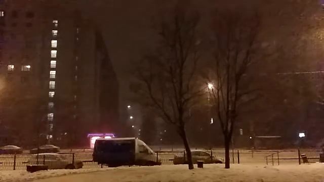 Аллея снег 28.11.13 замедленная съёмка