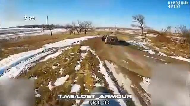 Российский ударный дрон запечатлел последние эмоции хохла.