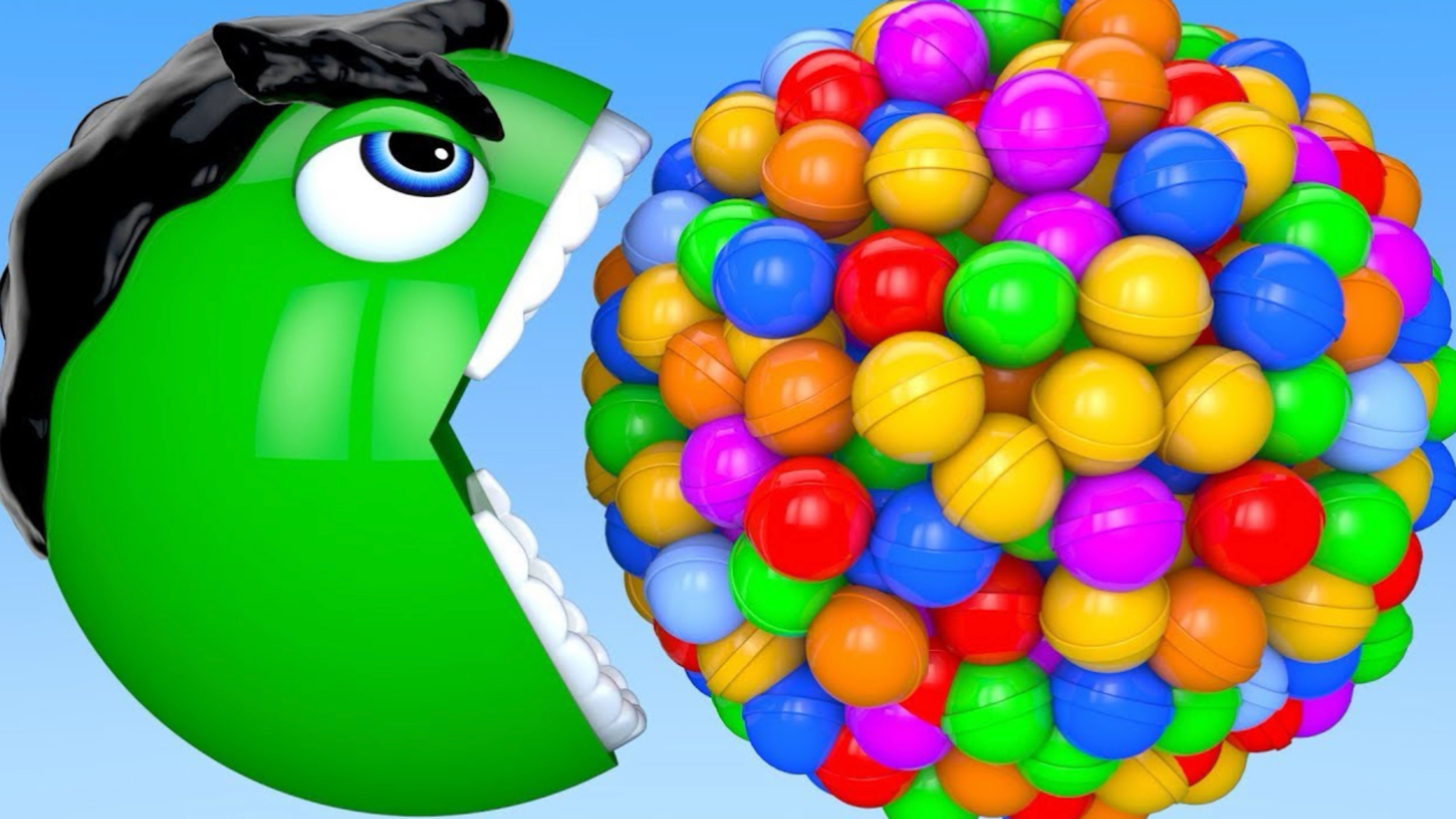 📹 Изучаем цвета с PACMAN и Farm Lollipop Hulk Street Vehicle Surprise Toy для детей