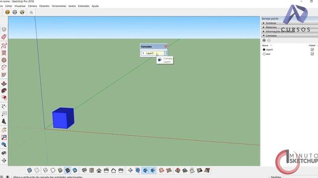 Como criar camadas (layers) | Minuto SketchUp