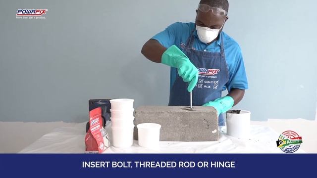 How to fix a bolt into concrete with Powafix's Anchor Crete!