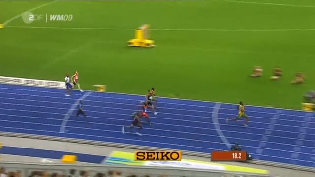 Usain Bolt 200m WR 19,19 Berlin 2009 HD