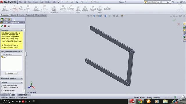 4-bar linkage - solidworks