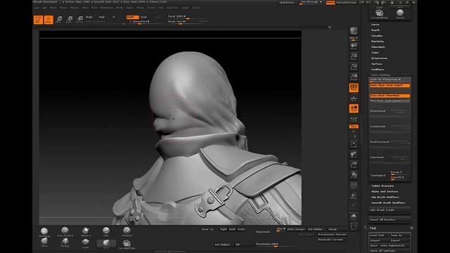 Zbrush cloth veil sculpting1