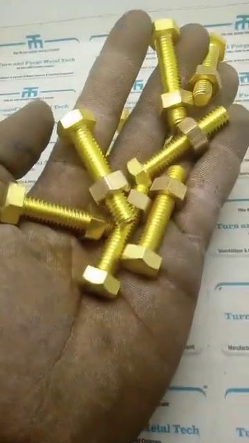 Brass Hex Nut Bolt 5/16x1.5" | Exporter | Manufacture | TFMT | Jamnagar | Gujarat | India